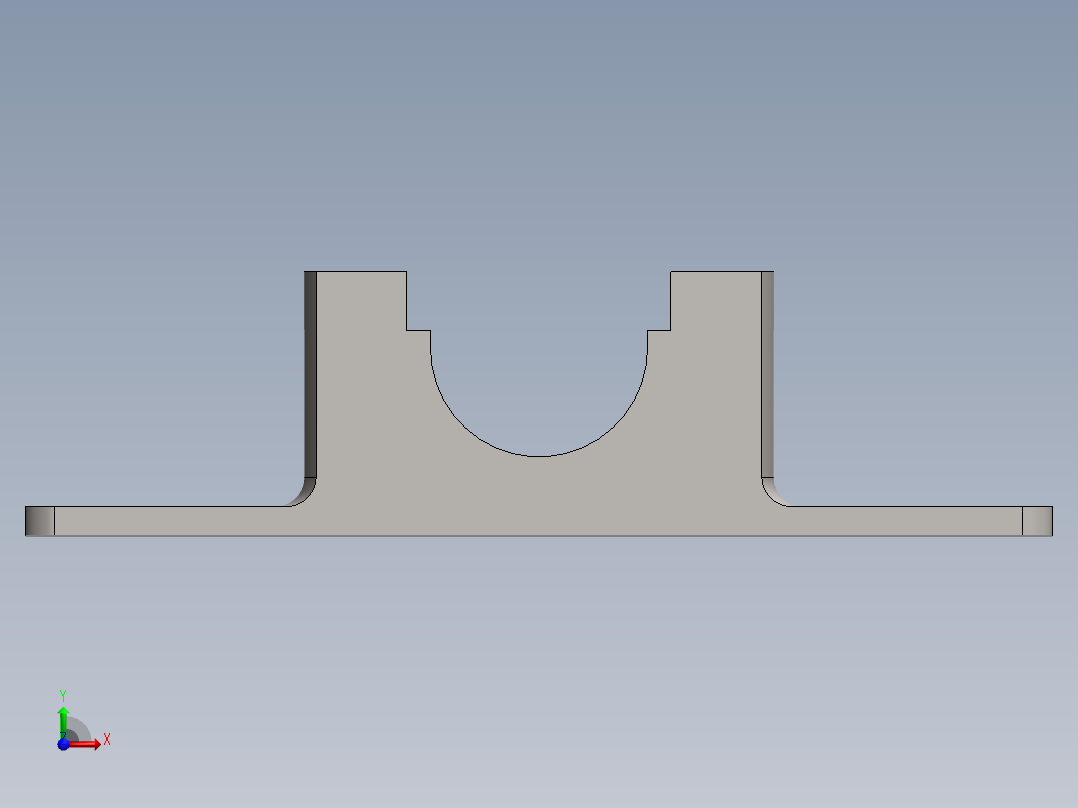 直立式轴承座前视图