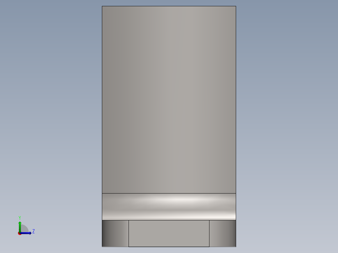 直立式轴承座左视图