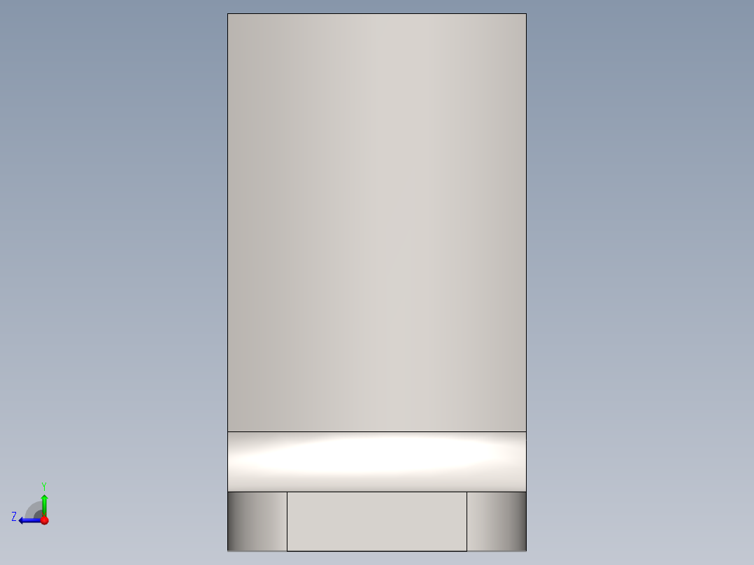直立式轴承座右视图