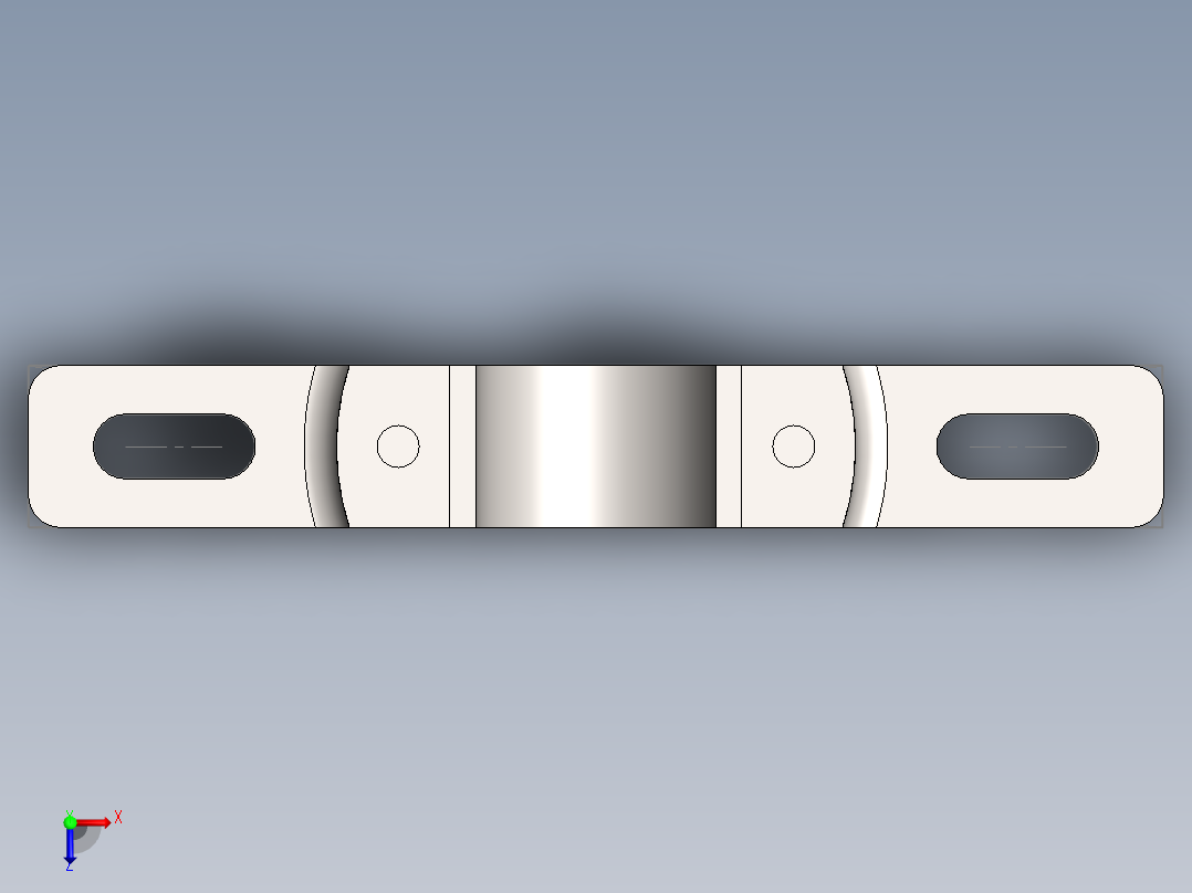 直立式轴承座俯视图