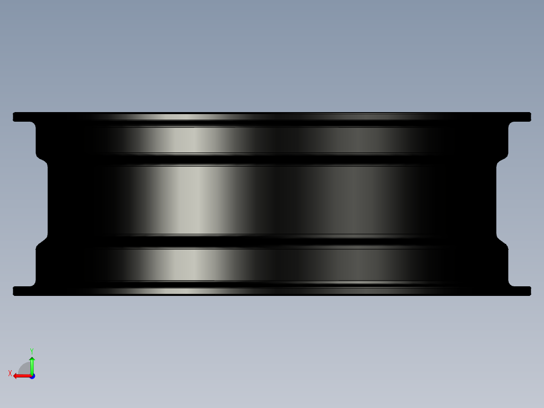 铝合金轮辋后视图