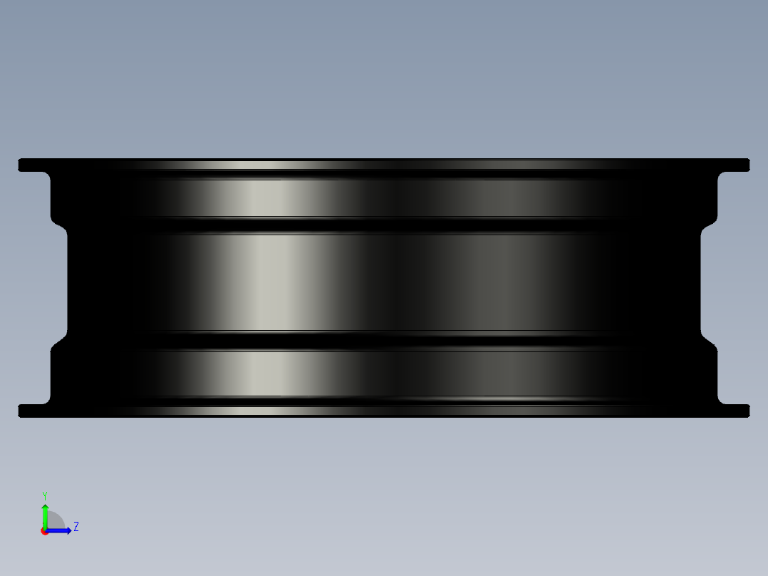 铝合金轮辋左视图