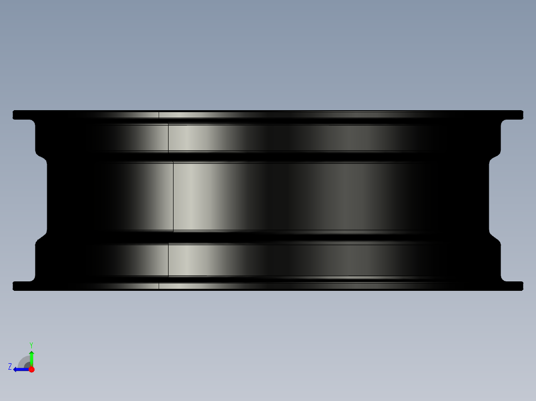 铝合金轮辋右视图