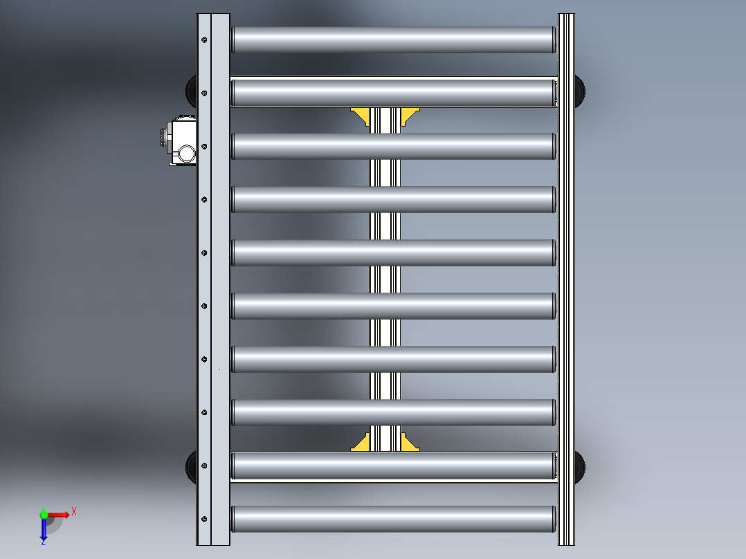 滚筒输送线俯视图