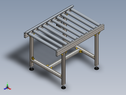 滚筒输送线正等轴测缩略图