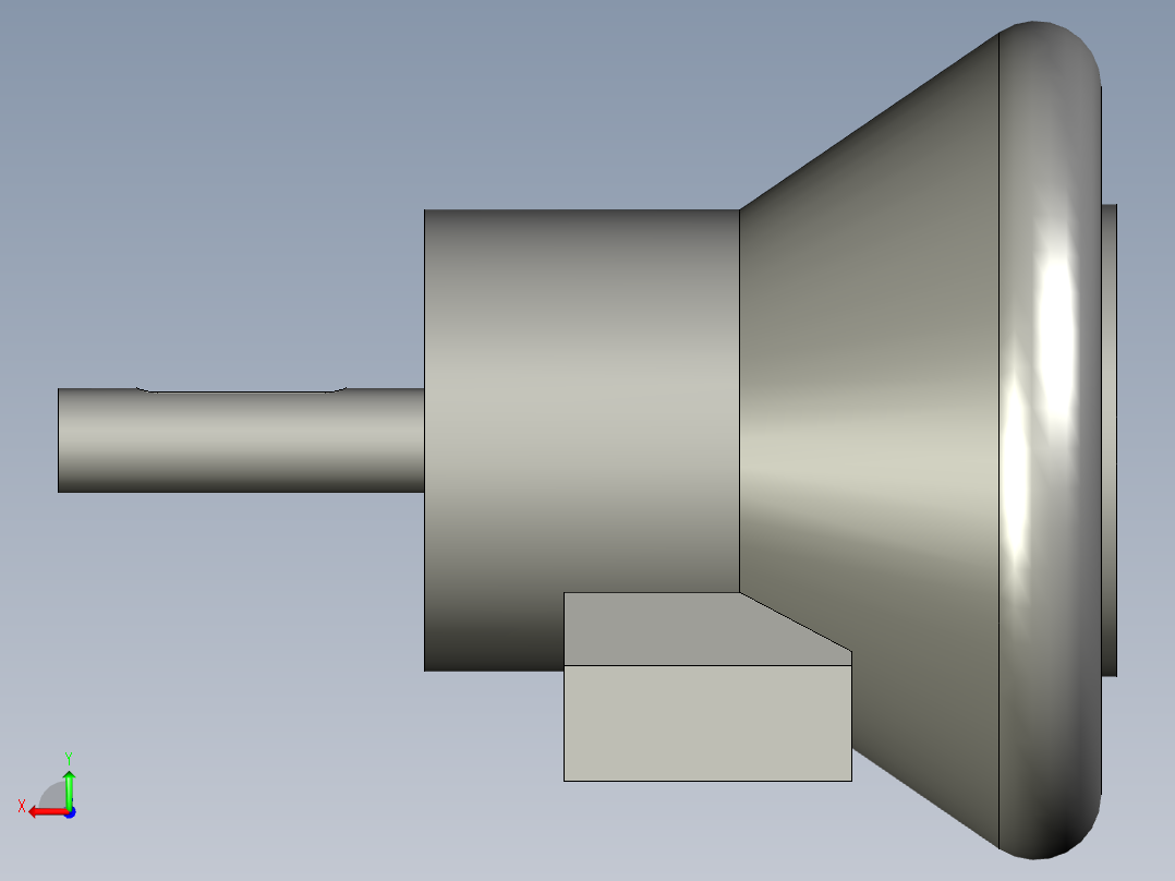 STW28-气胀轴安全夹头-连接轴20配磁粉制动器后视图