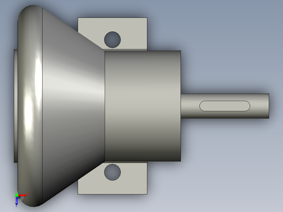 STW28-气胀轴安全夹头-连接轴20配磁粉制动器俯视图