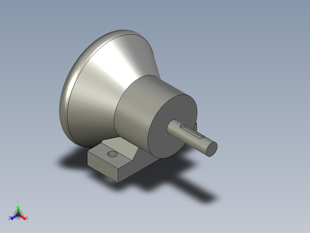STW28-气胀轴安全夹头-连接轴20配磁粉制动器正等轴测图
