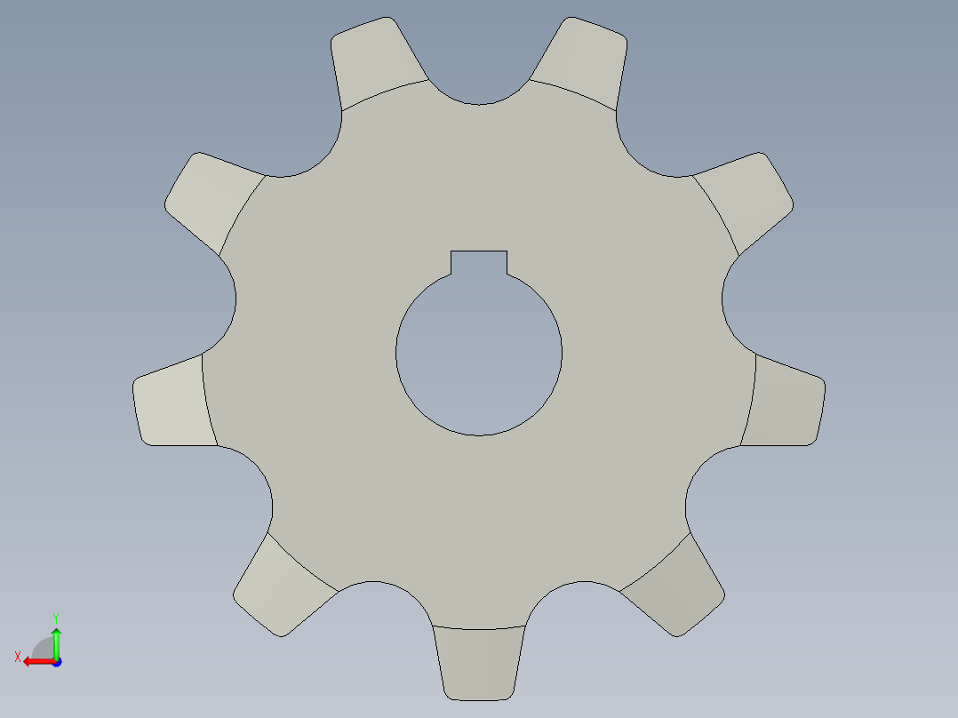 PCBBS30-C212A-381倍速链轮9齿DC后视图