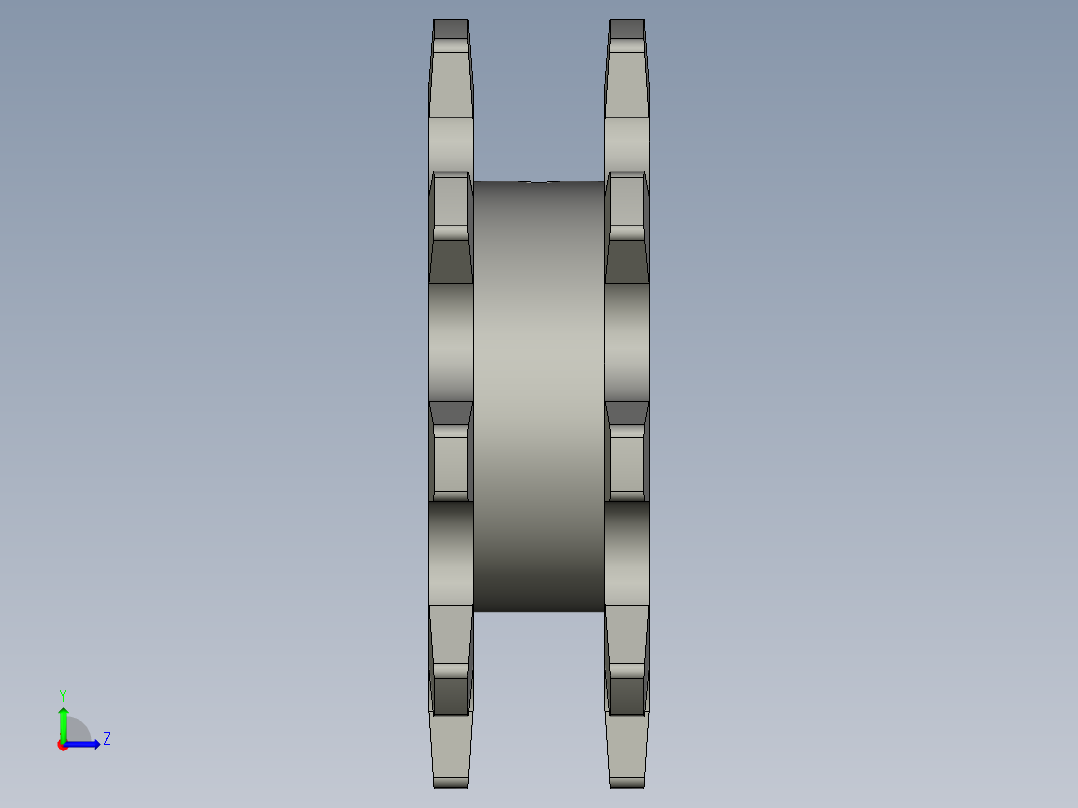 PCBBS30-C212A-381倍速链轮9齿DC左视图