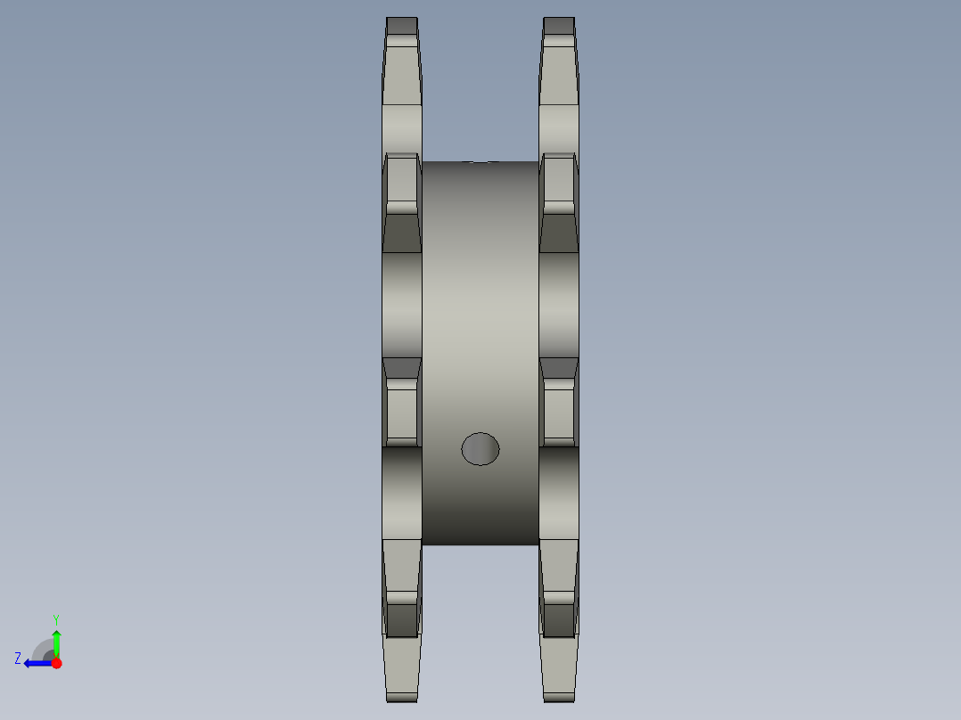 PCBBS30-C212A-381倍速链轮9齿DC右视图