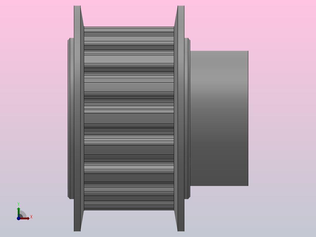 小凸缘型梯形齿同步带轮XL型_SXLDC-18-050-dc8-A前视图