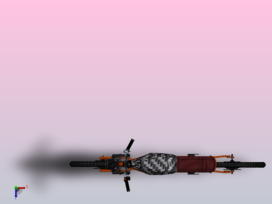 VLR电动自行车大黄蜂俯视图