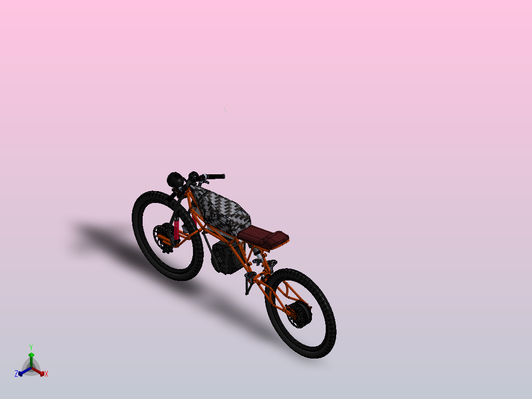 VLR电动自行车大黄蜂正等轴测图