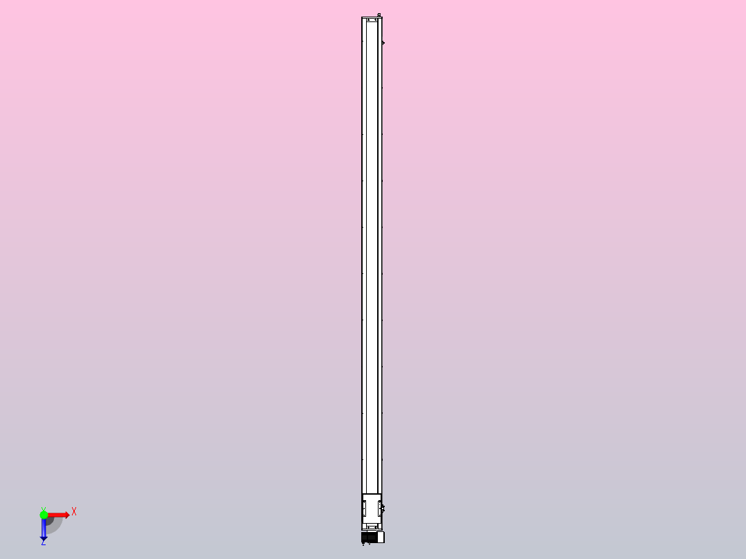 SCM14-3000-RU滚珠花健、支撑座、滚珠丝杠、交叉导轨、直线模组俯视图