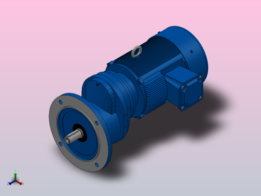 RXF67法兰轴伸式安装斜齿轮减速机RX67-Y1.1-4P-90S-M1-0°-Φ250