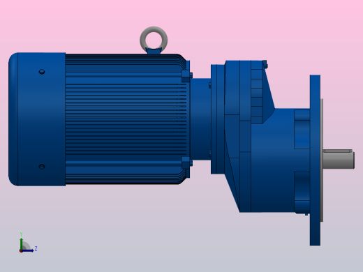 RXF67法兰轴伸式安装斜齿轮减速机RX67-Y1.1-4P-90S-M1-0°-Φ250左视缩略图