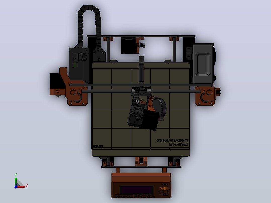 Prusa i3 MK3 r3-3D打印机前视图