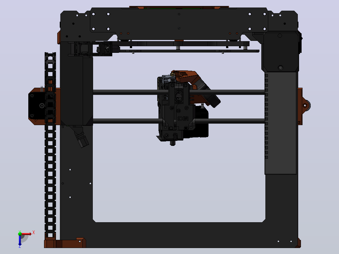 Prusa i3 MK3 r3-3D打印机俯视图
