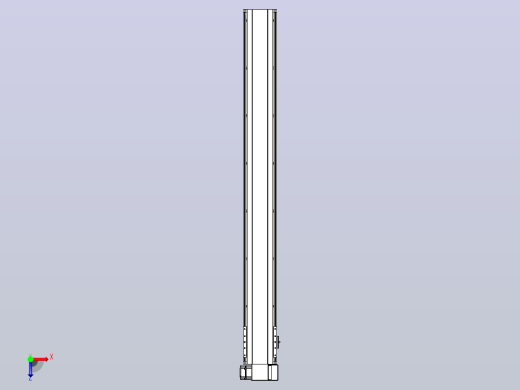 皮带直线轴半封闭可选导轨TPA-HNB-140D-120-L1250-RP-C-P40-N3俯视缩略图