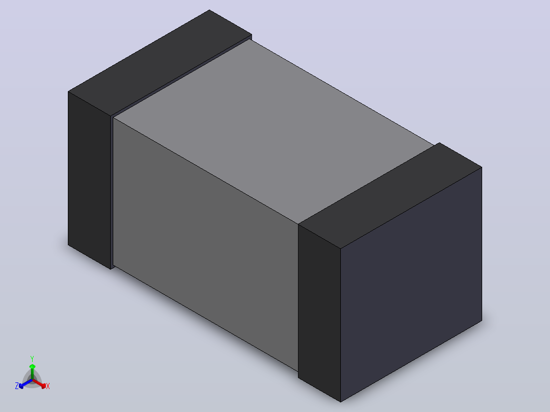 电子器件Capacitor 1206正等轴测图