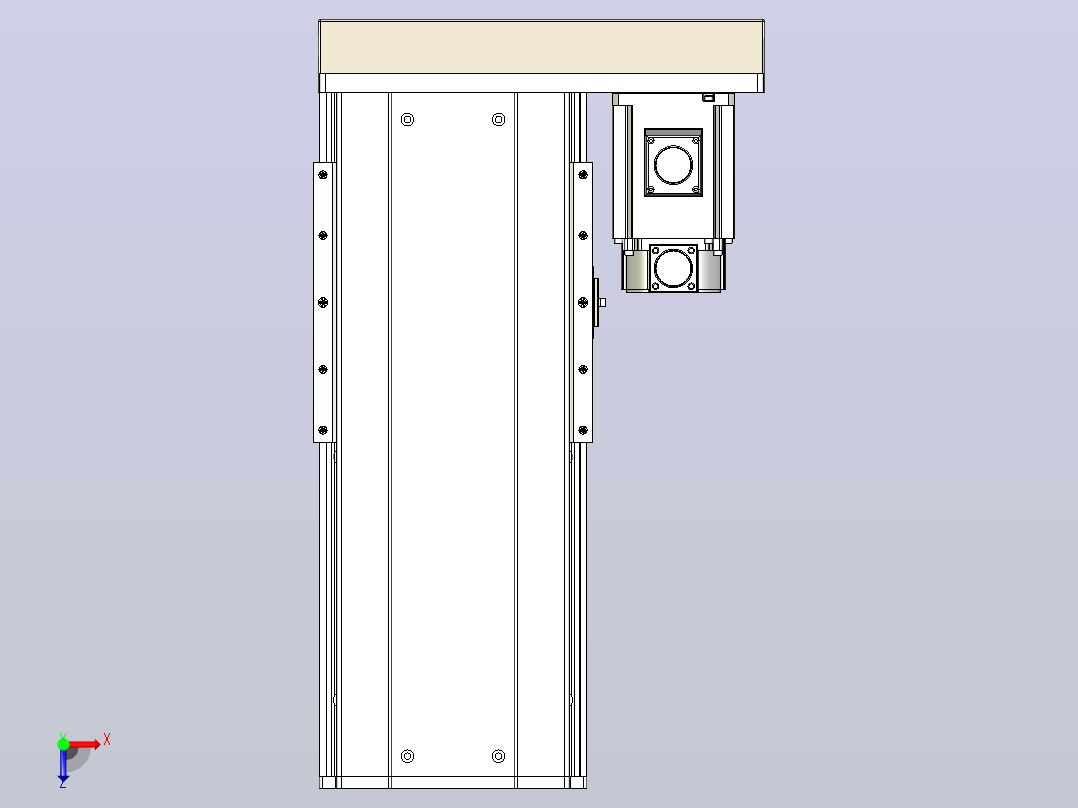 日规模组半封闭丝杆TPA-HNR-220D-3210C-L200-ML-C-P1K-N3俯视图