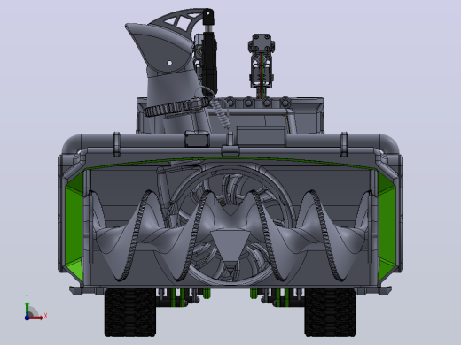 1比5遥控履带除雪机模型3D图纸 Solidworks设计 x_t格式前视缩略图