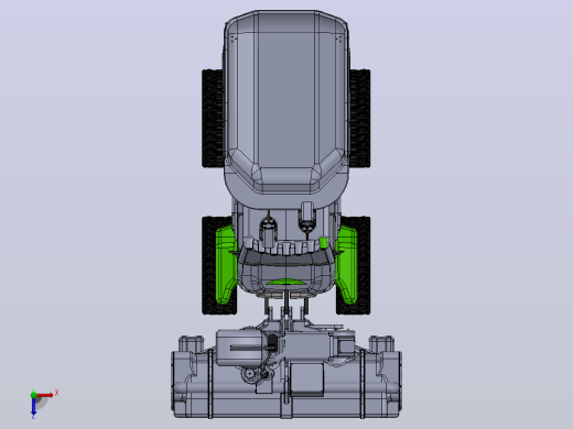 1比5遥控履带除雪机模型3D图纸 Solidworks设计 x_t格式俯视缩略图
