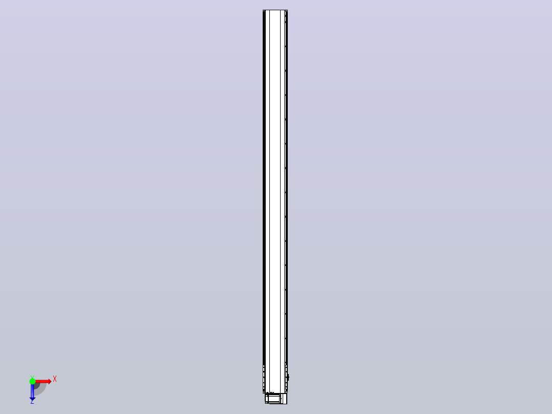 皮带直线轴半封闭可选导轨TPA-HNB-202D-140-L2800-RU-C-P75-N3俯视图