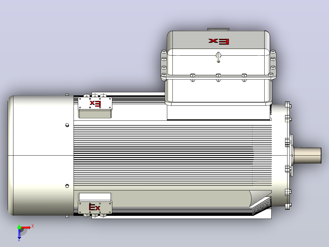 YB2系列高压隔爆型三相异步电动机（10kV）[YB2 5602-4 WF1]俯视图