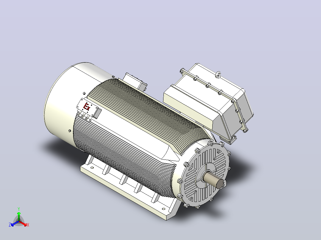 YB2系列高压隔爆型三相异步电动机（10kV）[YB2 5602-4 WF1]正等轴测图