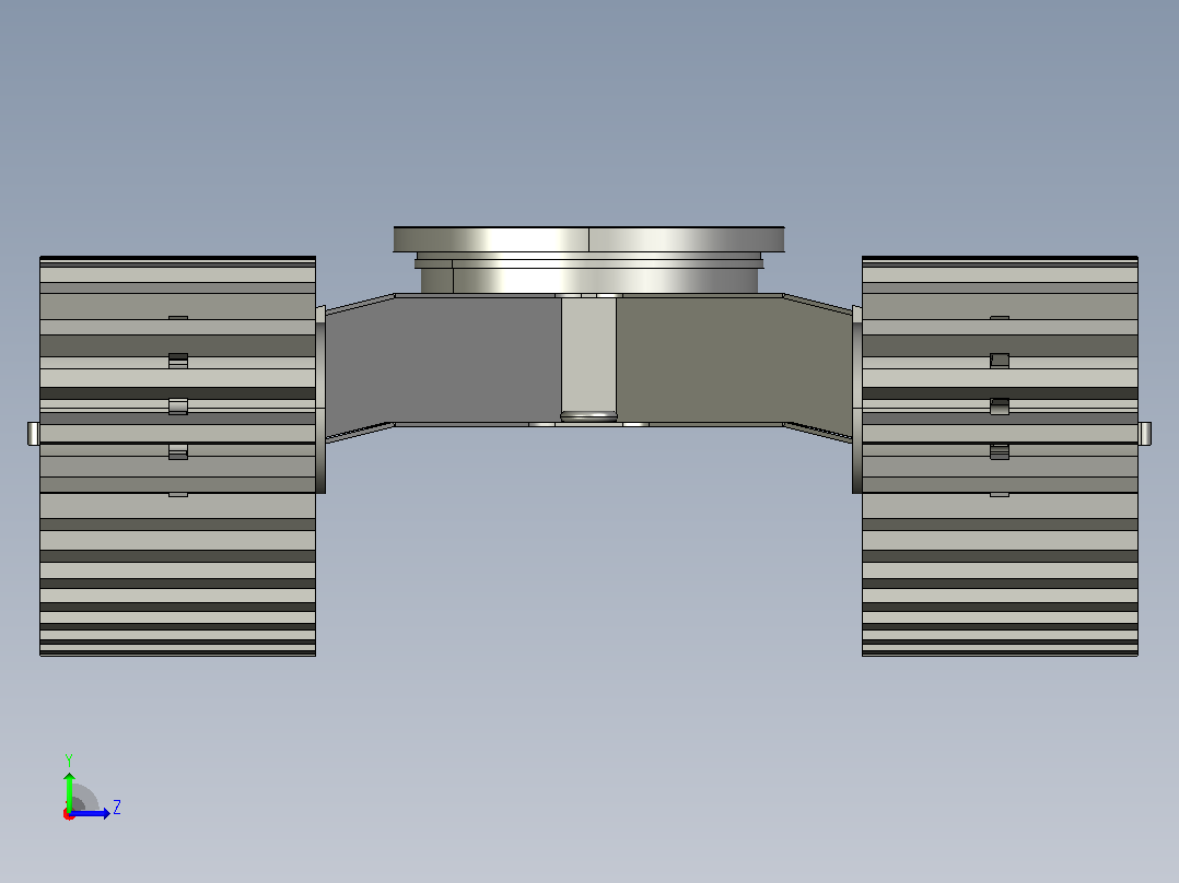 6吨全回转履带车底盘组装左视图