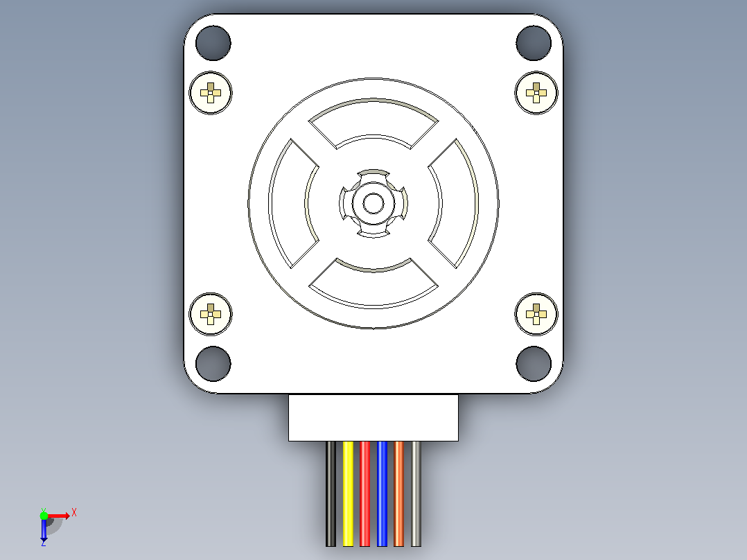 电机Nema 23俯视图