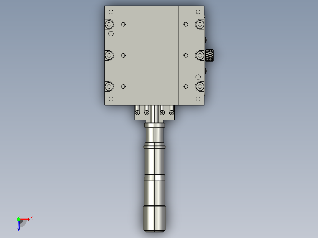 气动线性定位工作台MX80MT01C2D20X4系列俯视图