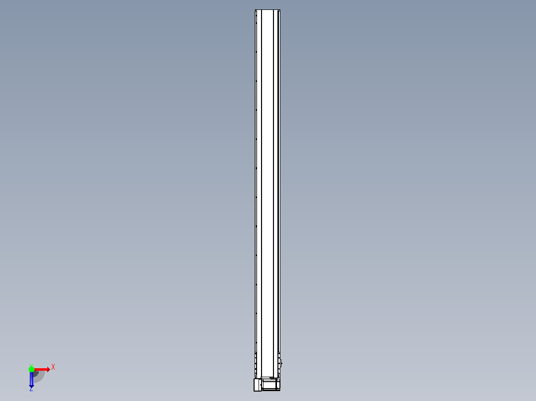 皮带直线轴半封闭可选导轨TPA-HNB-175D-140-L2250-LU-C-P75-N3俯视图