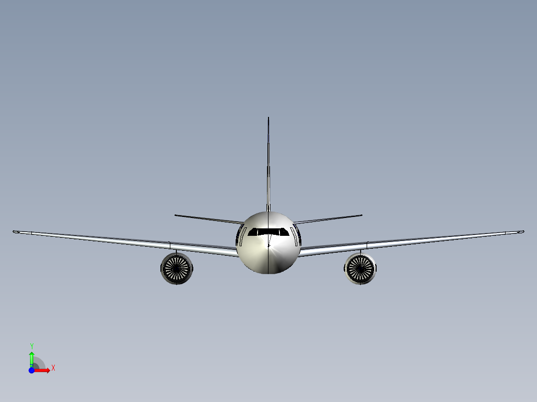 空客A300主线客机前视图