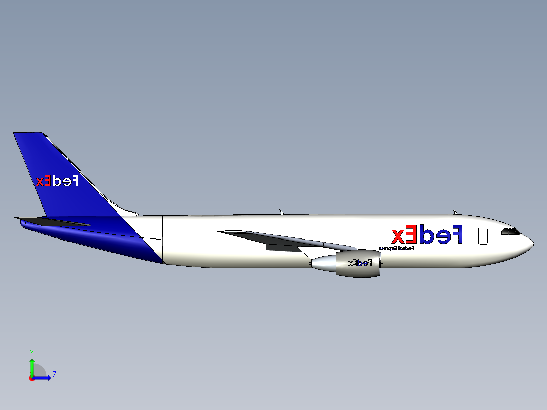 空客A300主线客机左视图
