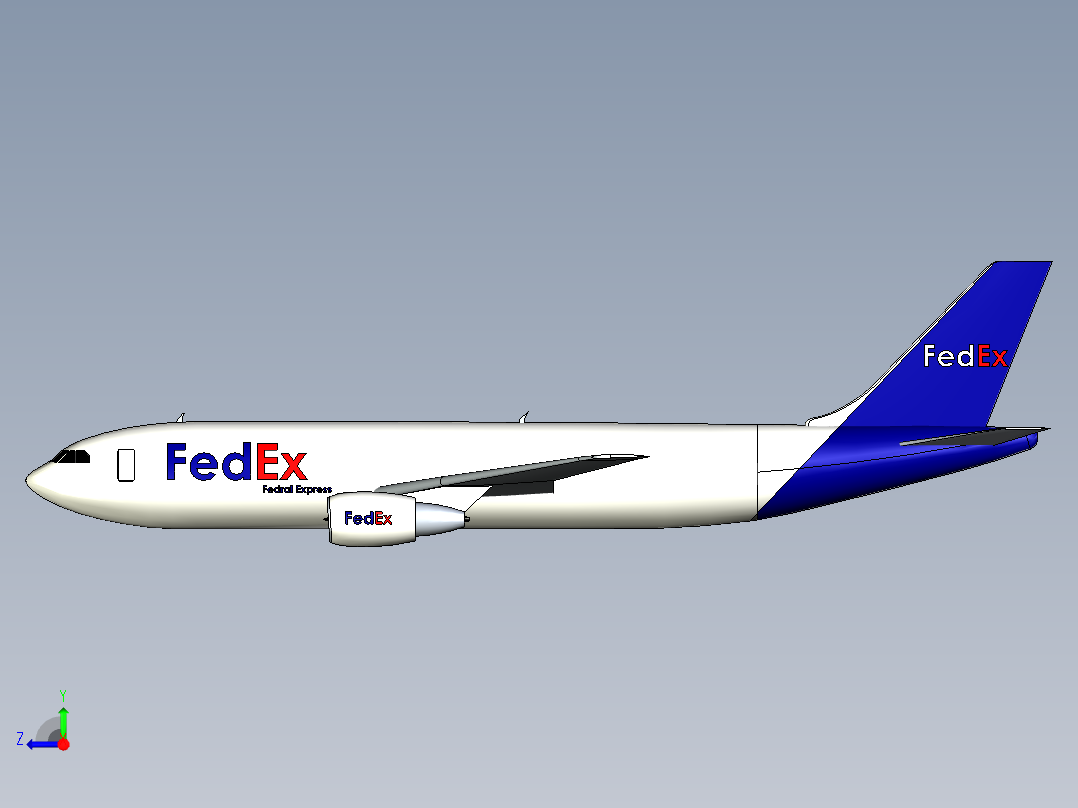 空客A300主线客机右视图
