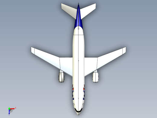 空客A300主线客机俯视缩略图