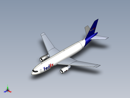 空客A300主线客机正等轴测缩略图