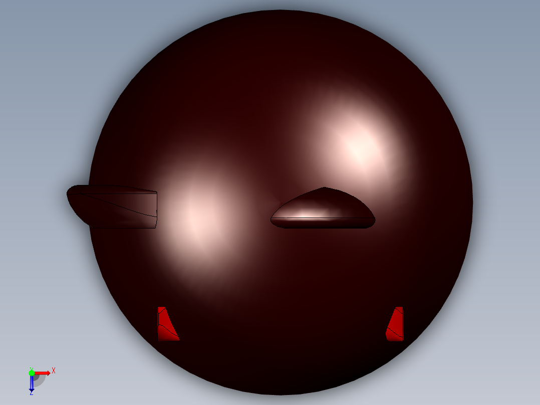 恶魔天使模型俯视图