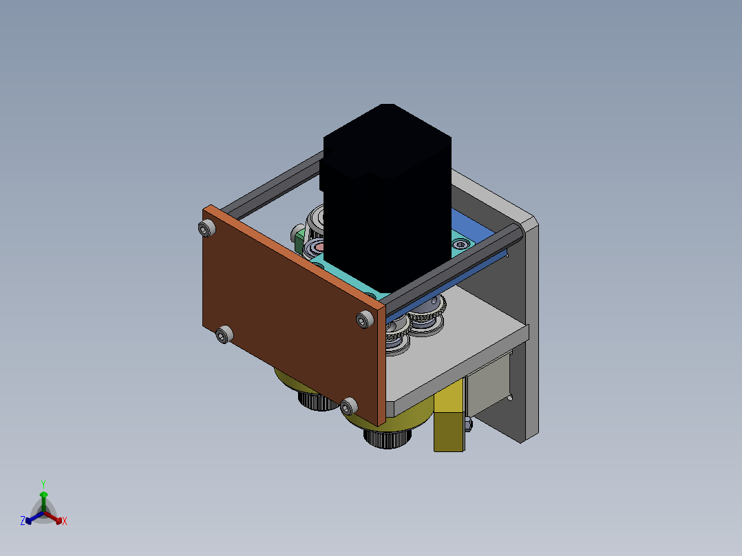 170海绵清洁机构(1)正等轴测图