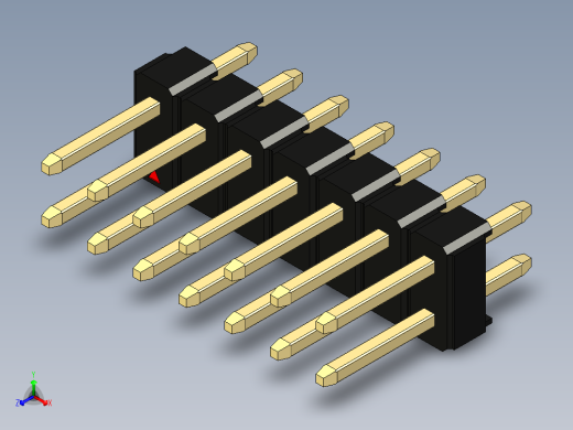 彩色公头100mil（2.54mm）系列-DS1021_black_2x07p_100mil_Type1_rev1.0
