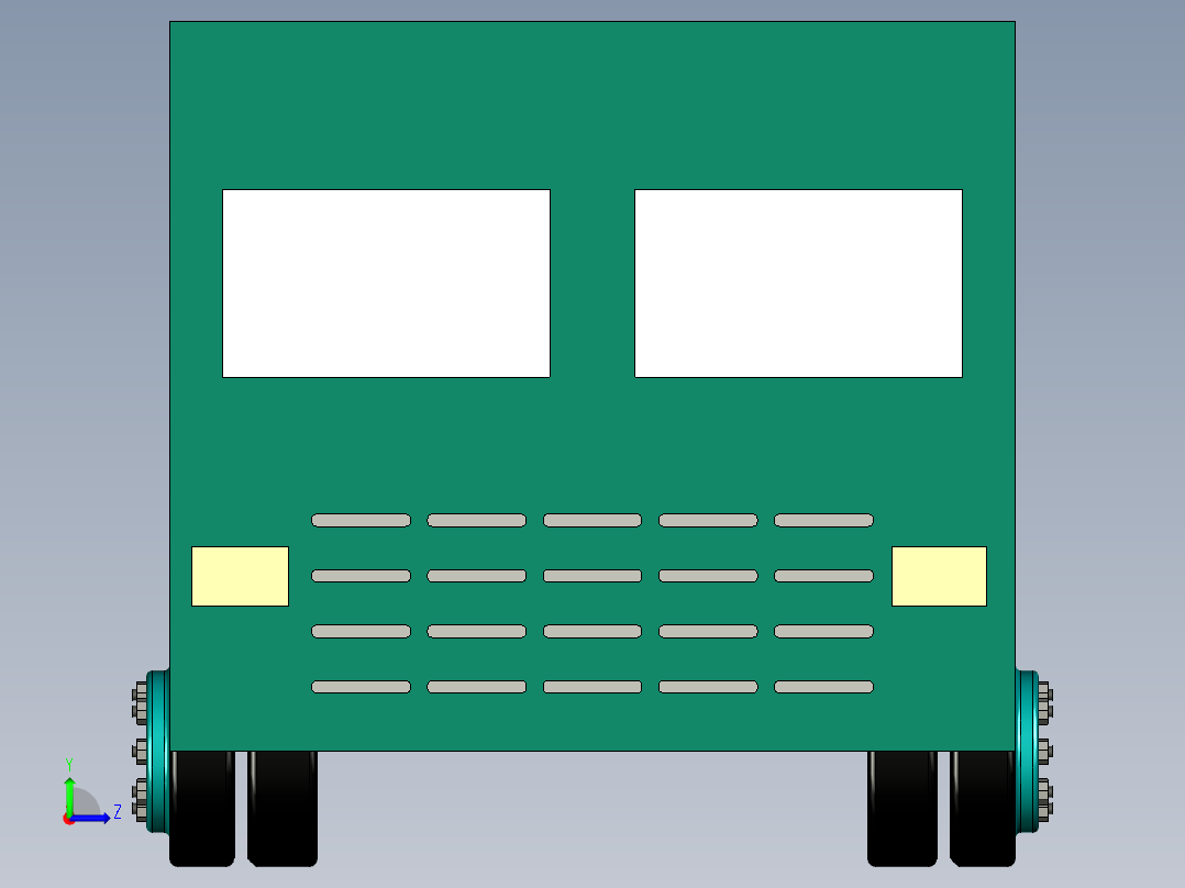 44-塔塔卡车 3d模型图纸左视图