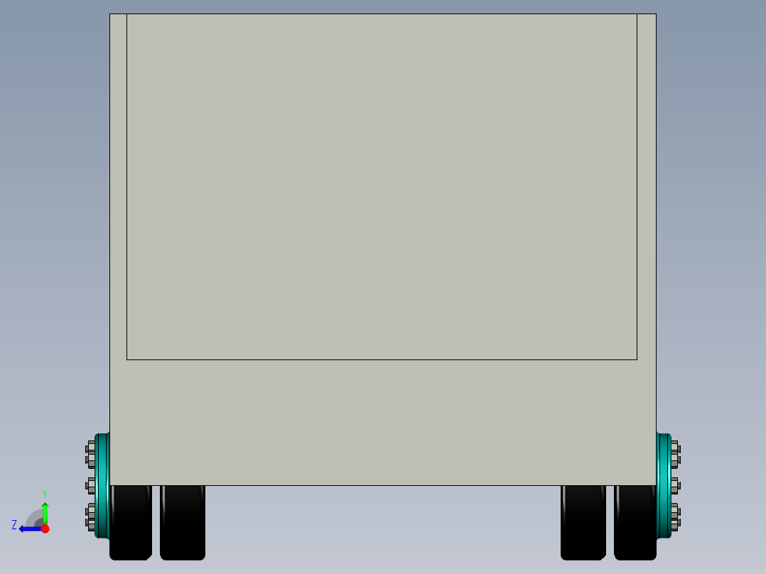 44-塔塔卡车 3d模型图纸右视图