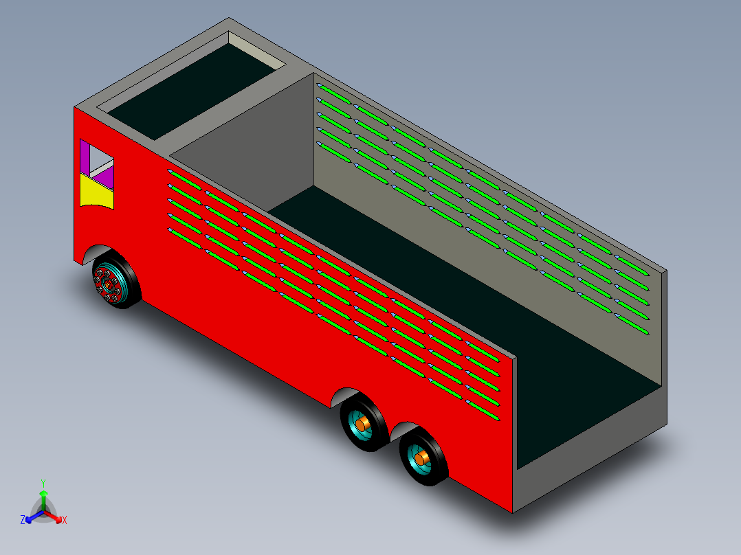 44-塔塔卡车 3d模型图纸正等轴测图