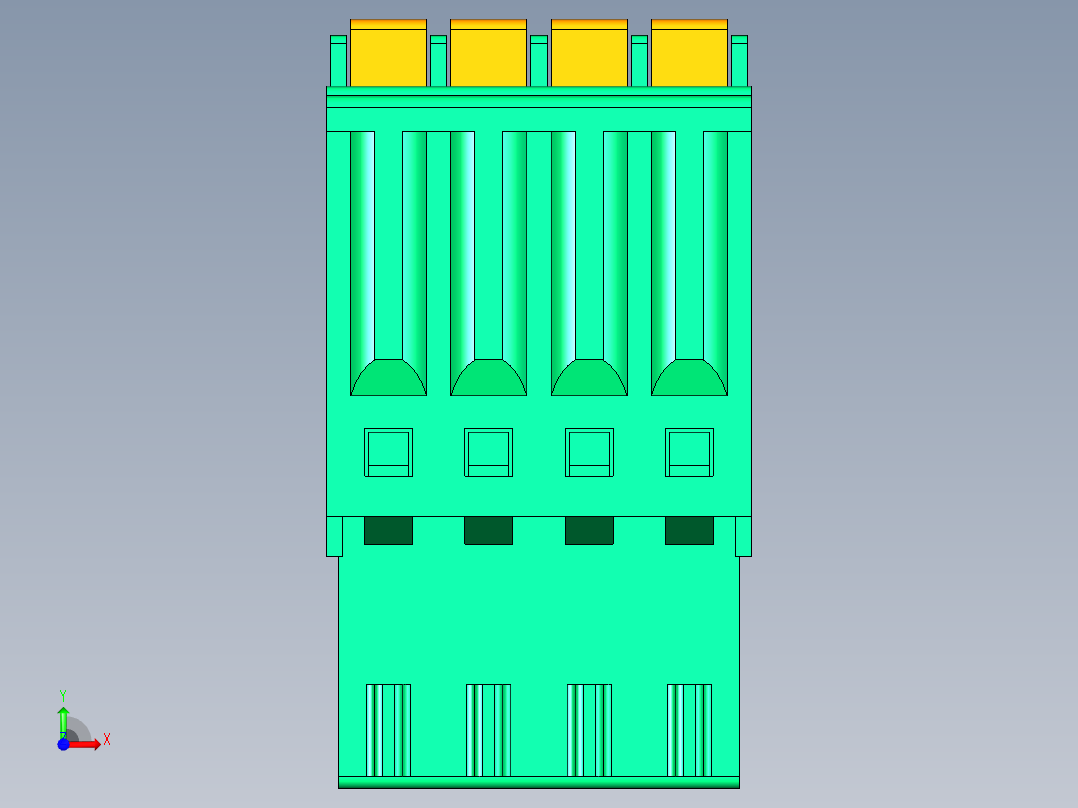 DEGSON 15EDG 系列 2.5mm 接线端子包-15EDGKD-2.5-04P-14-00AH前视图