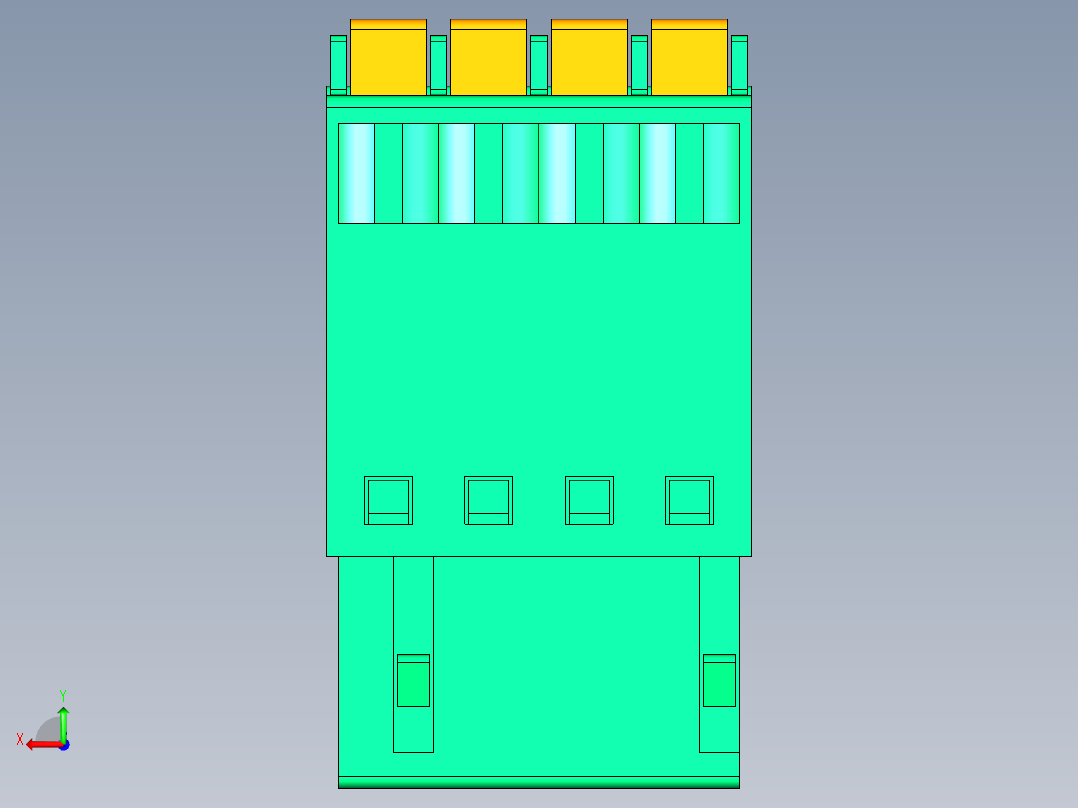 DEGSON 15EDG 系列 2.5mm 接线端子包-15EDGKD-2.5-04P-14-00AH后视图