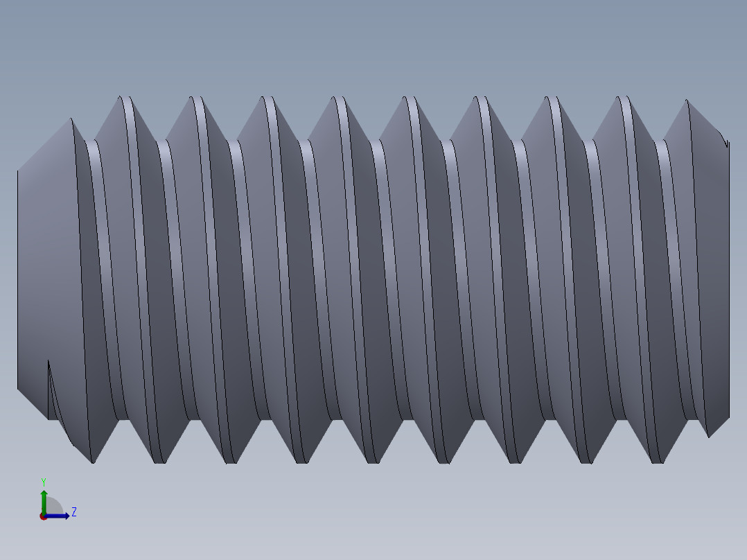 UNC 平头紧定螺钉-UNC SET SCREW 8-32 x0.3125.SLDPRT左视图