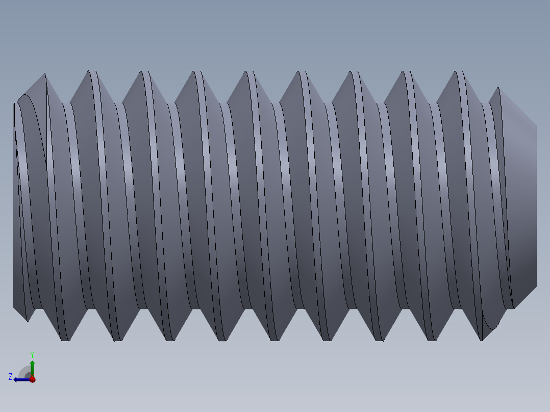 UNC 平头紧定螺钉-UNC SET SCREW 8-32 x0.3125.SLDPRT右视图
